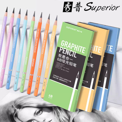 秀普美术生专用专业素描哑光炭笔