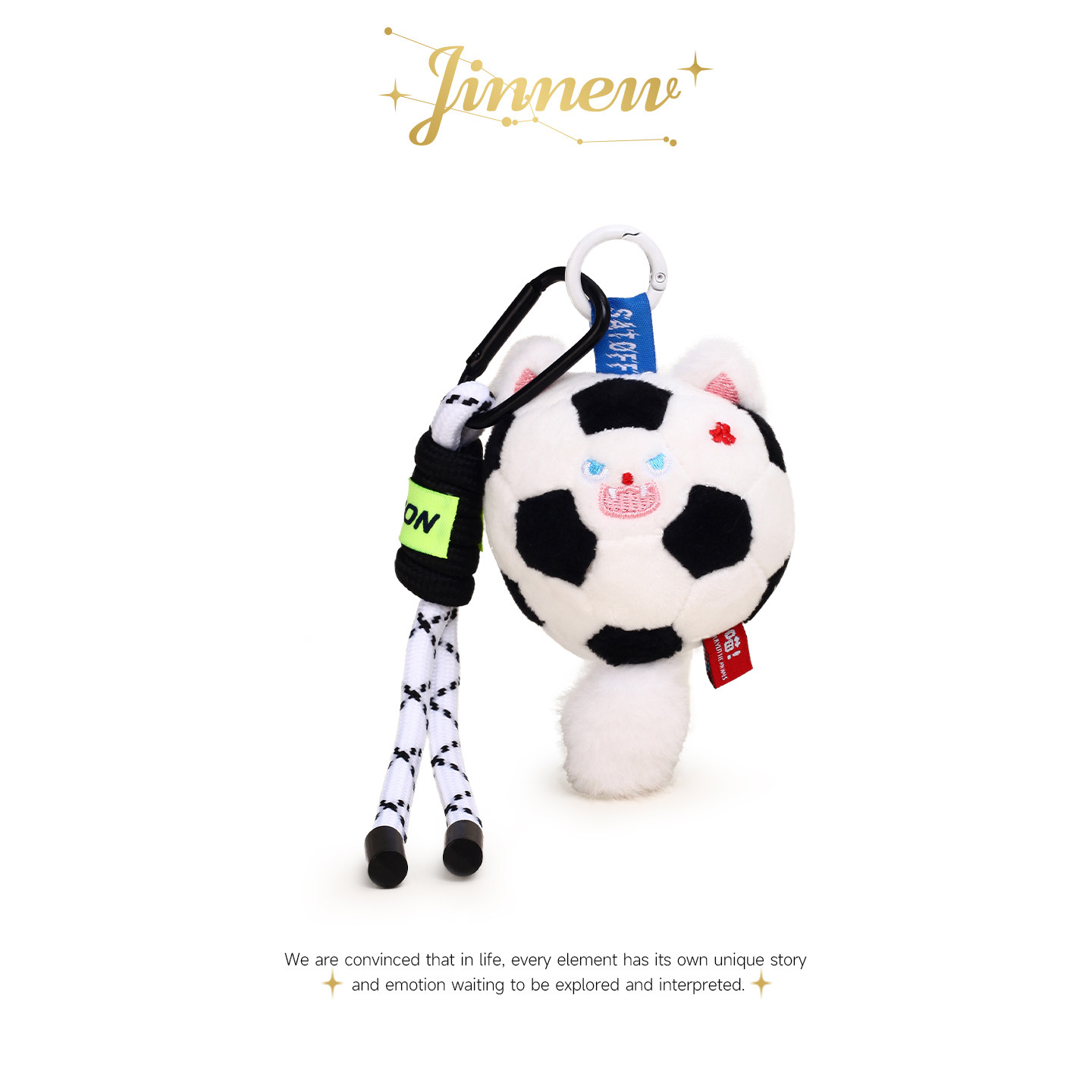 Jinnew创意篮球足球公仔包挂件男图片