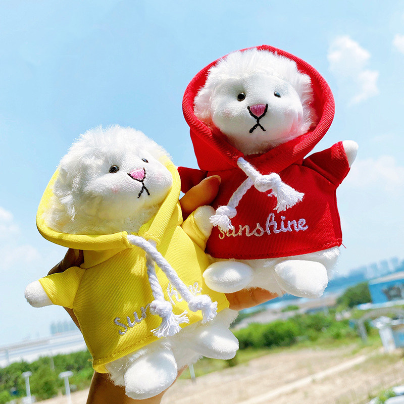 jinnew卫衣羊咩咩毛绒钥匙扣挂件公仔玩偶 可爱少女背包挂饰情侣