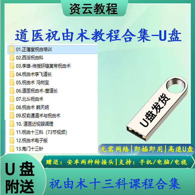 道医天医祝由十三科视频教程全套民间秘术中医祝由符口诀课程合集