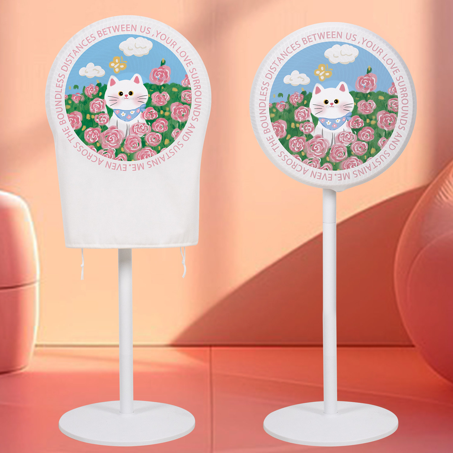 风扇防尘罩2025新款全包台式立式循环扇罩家用卡通落地电风扇罩套