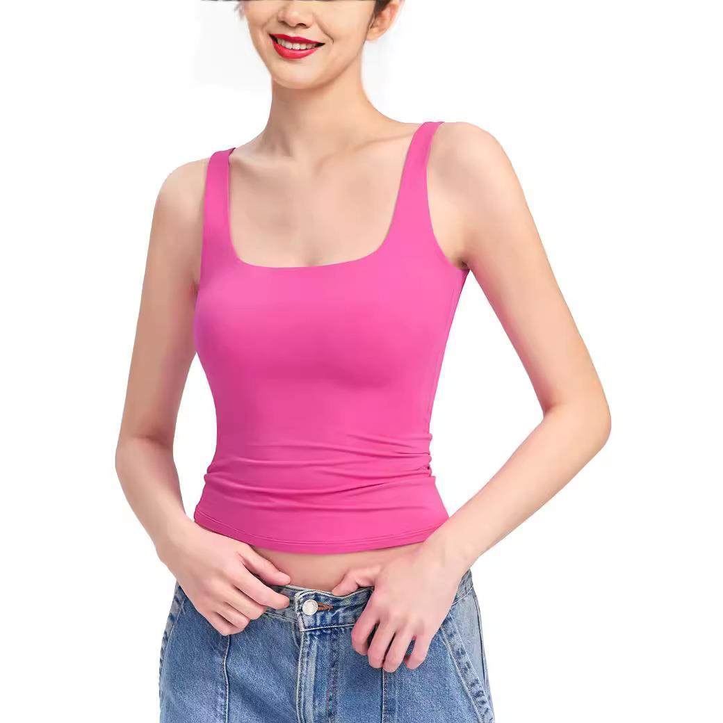 vest for tops workout wide shoulder tops fit slim with neck