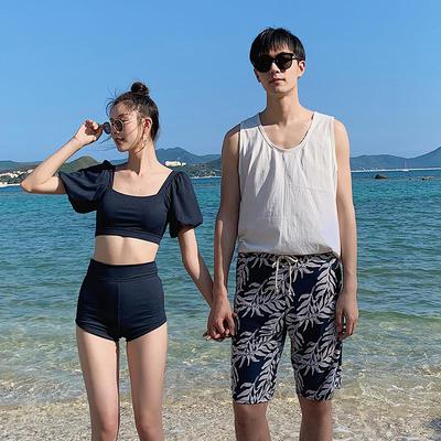 outfit spring hot style INS suit pants beach mens flesh