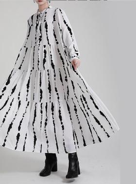 long size swing womens stitching stand long day Plus sleeve