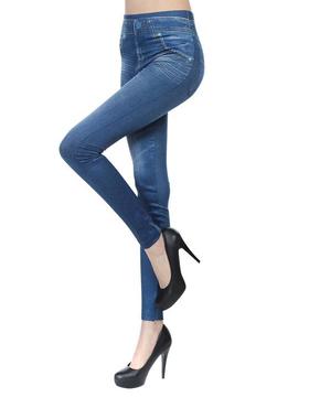 outer womens wear denim pocket knitted imitation pants