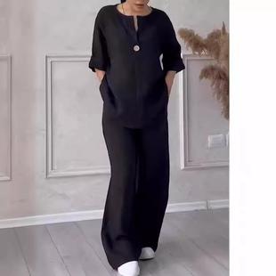 size linen autumn cotton spring color loose plus casual