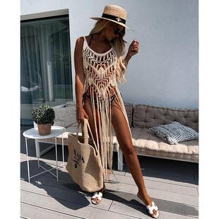 up tassel through see swim wear beach clothes summer women