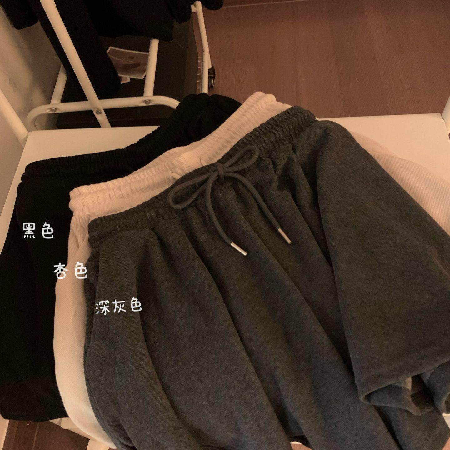 pants hot shorts wide-leg pleated sports pants