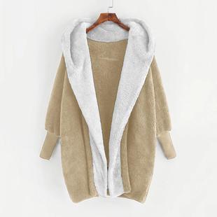double color faced hooded matching womens cardigan jacket