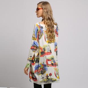 loose knitted pullover shoulder one female trend sweater