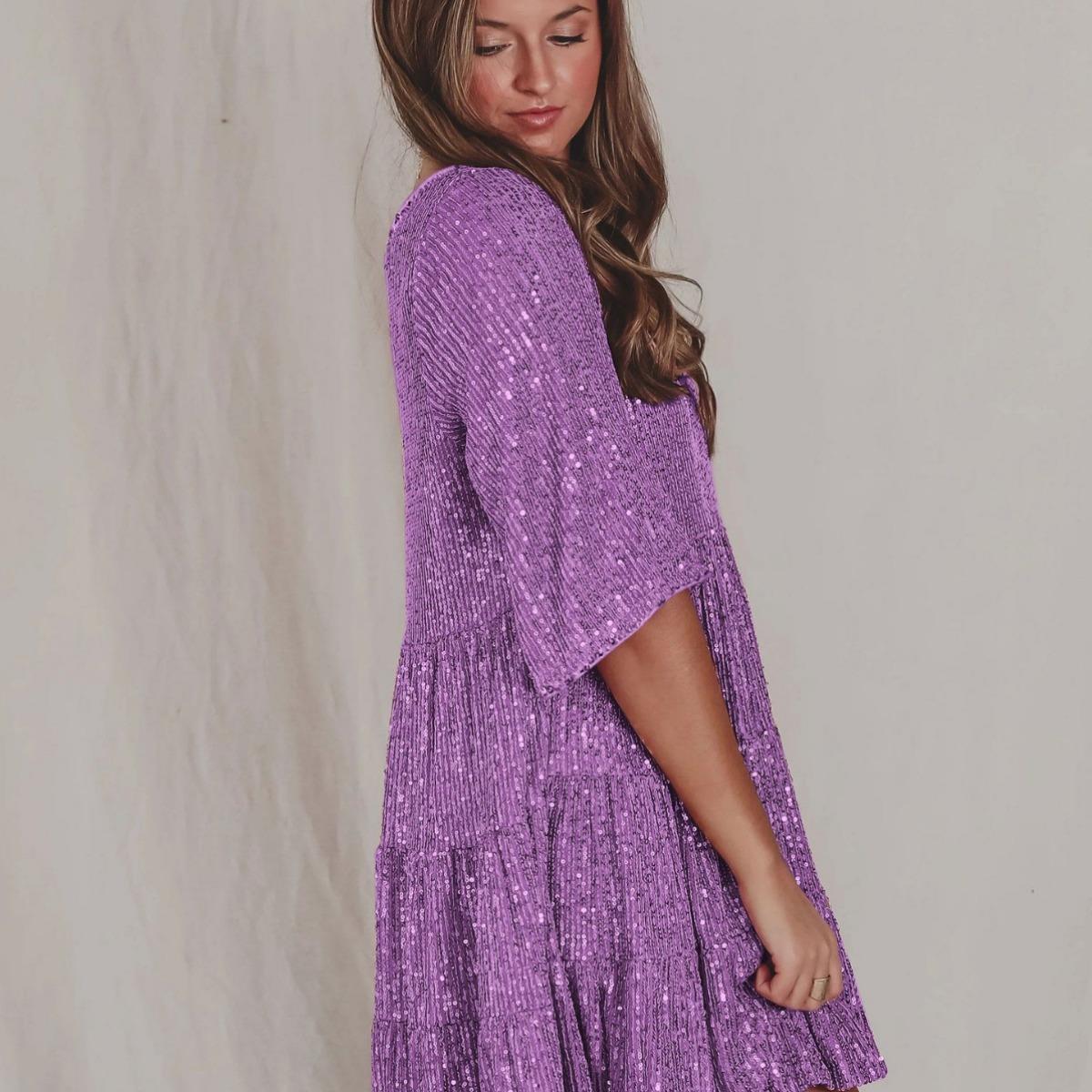 Dress Beaded Temperament Party Skirt Loose Sequined