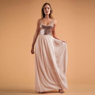 sleeveless long dress women wedding dress for Sexy v-neck