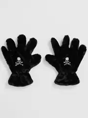 MASTERMIND Dark Skull Plush Lined Winter Gloves Unisex Warm Eco-Fur Fashion MMJ Gloves