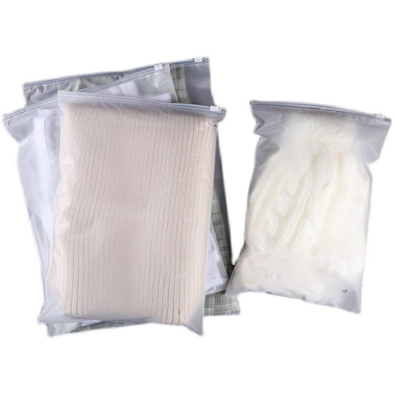 速发装服收纳袋拉链式旅行衣衣自封口包装袋子装分物的塑料磨砂整