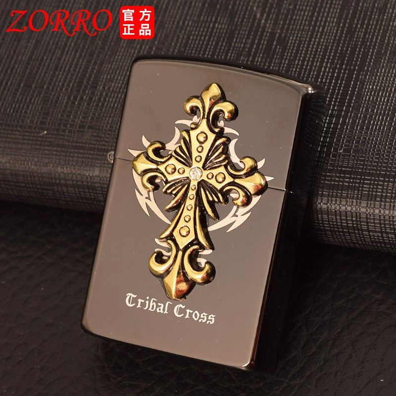 速发煤油黑冰十字架复性立体贴章创意个古砂轮机火男士礼品