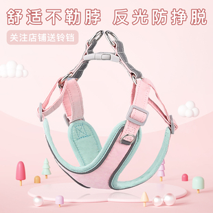 速发丁可胸背带背中式泰迪比熊法斗遛狗绳心子小犬用品