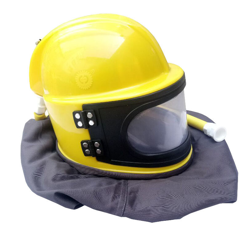 速发移动高压喷砂机A材料供砂头盔装砂房喷氧防护帽可喷调温器