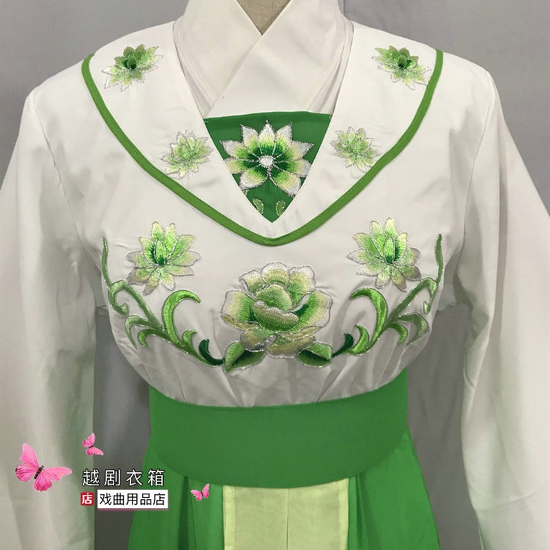 速发越剧衣箱戏曲服装新款花旦小旦丫头服装小姐戏服陈三两演出服