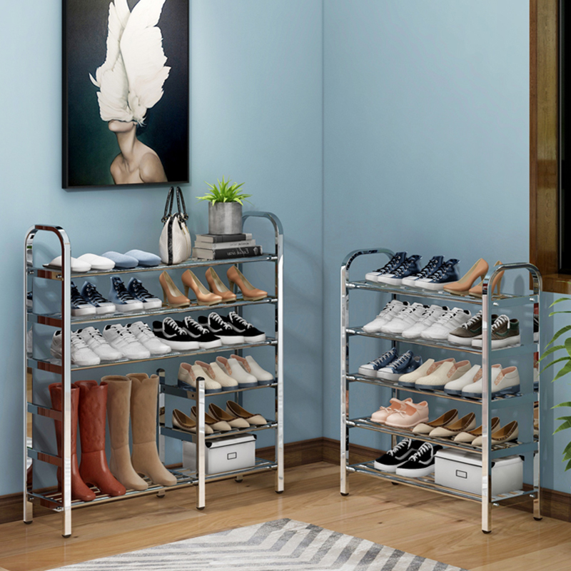 速发不锈钢鞋架简易家用室内好看宿舍门子多2收纳鞋柜口20层爆款