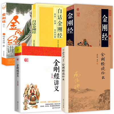 5册金刚经说什么+金刚经讲义+金刚经讲记+白话金刚经+金刚经 南怀瑾作品佛典八经五论系列文化经典丛书中国古典名著百部藏书书籍