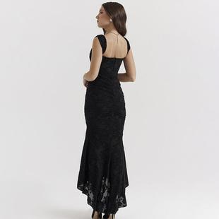 backless long girl Sexy temperament skirt hot fishtail