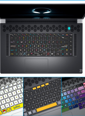 适用于外星人笔记本键盘贴纸X15 R1 X17 M15 R6 X14 R2 M17 R5 Area-51M电脑按键贴防磨损