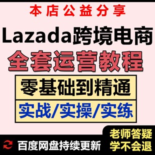 lazada东南亚电商来赞平台入住店铺运营推广技巧自学系统学习课程