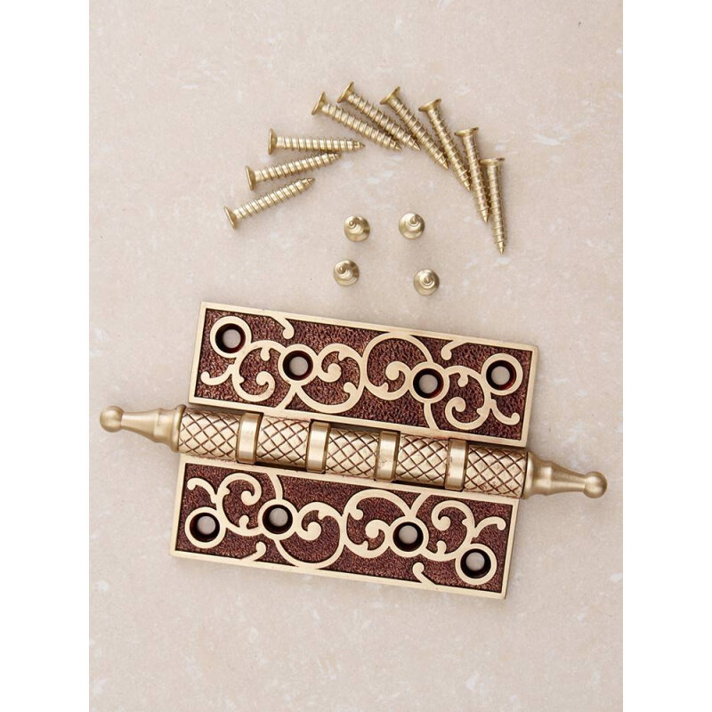 顾家老铜匠欧式全铜房门合页 木门轴承合页加厚仿古铰链5寸合页