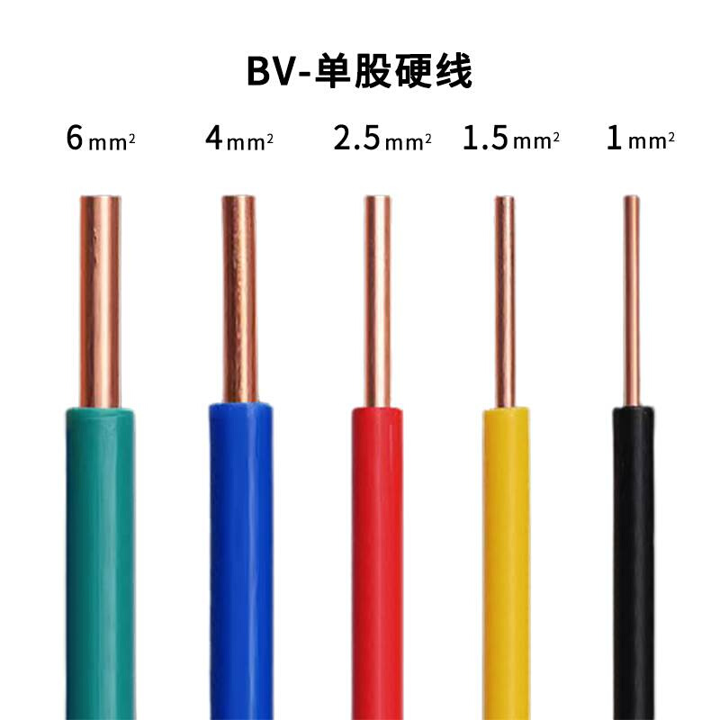 国标珠江电线BV纯铜1.5 2.5 4 6 10平方铜芯家装家用单股硬线电缆 电子/电工 单芯线 原图主图