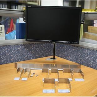 简易30工作位转角显示器挂架不锈钢挂钩 直角支架吊省空间4 屏风