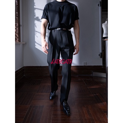 LATRGATR坠金高腰裤装 hightwist抗皱纤维