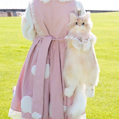 工厂直销缅因猫咪背包仿真双肩包包毛绒玩偶可爱公仔玩具