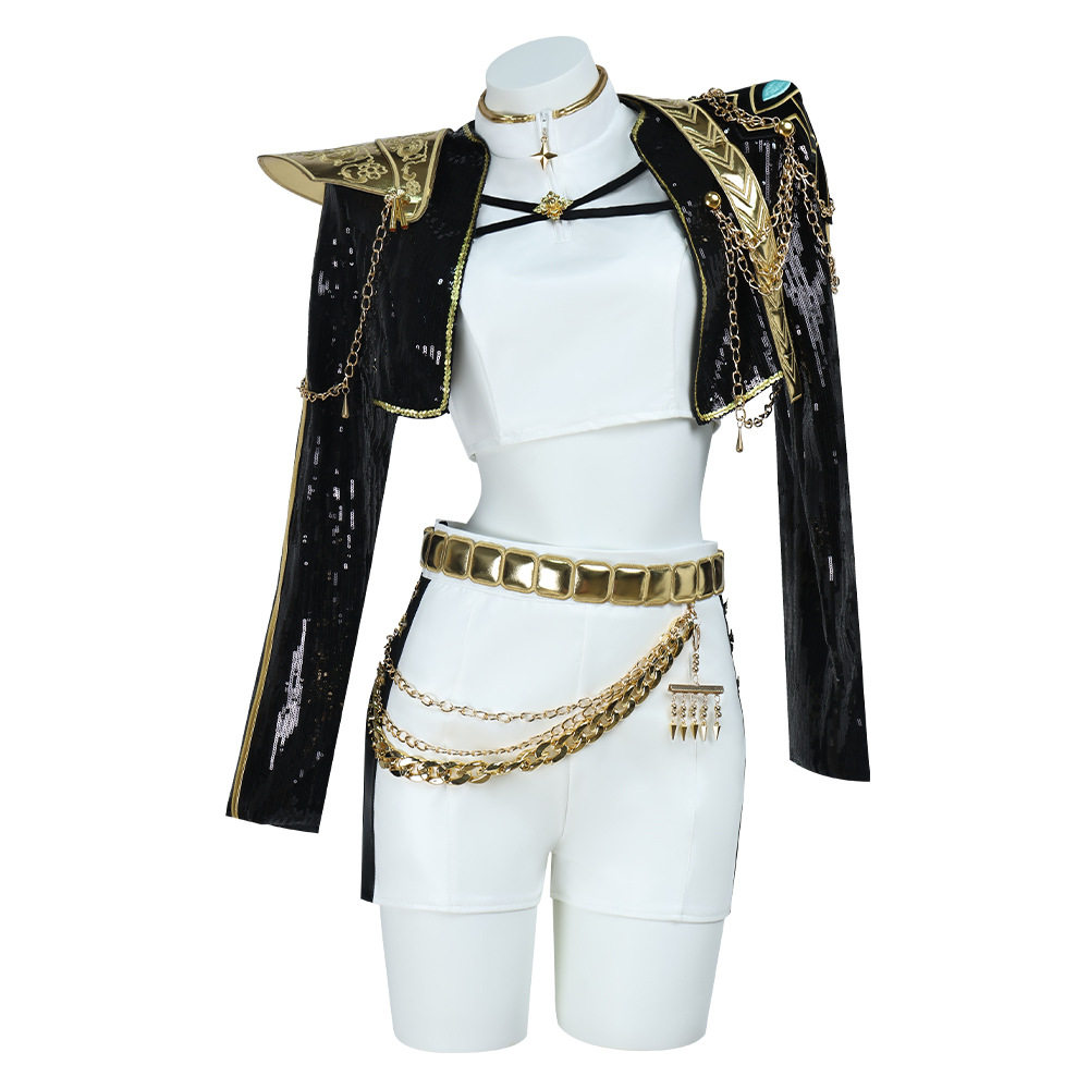 猎魔女团鲁米黑金cos服k-pop动漫影视角色同款cosplay鲁米演出服