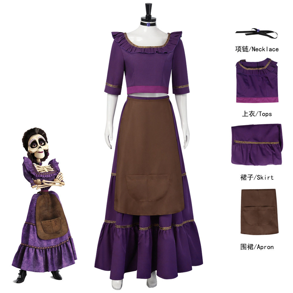 寻梦环游记梅尔达cosplay万圣节角色扮演cos服现货