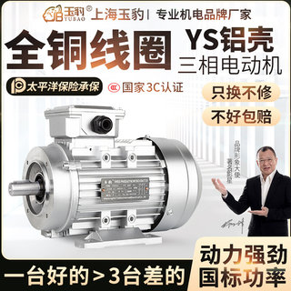 铝壳380V三相电动机0.37/0.55/0.75/1.1/1.5/2.2KW 国标法兰电机