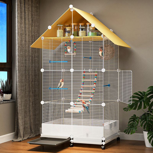 鸟笼子大号家用虎皮玄凤鹦鹉豪华别墅新型珍珠鸟绣眼八哥专用鸟笼