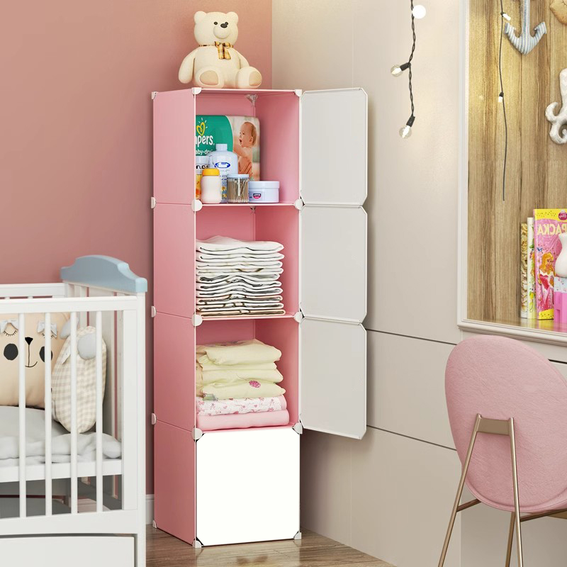 简易衣柜出租房卧室收纳柜子宿舍单人塑料储物柜小家用儿童布衣橱