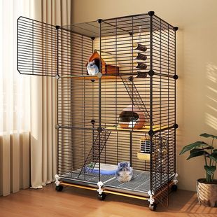 松鼠笼子龙猫双层三层多层超大家用加密花枝魔王袋鼠专用别墅柜笼
