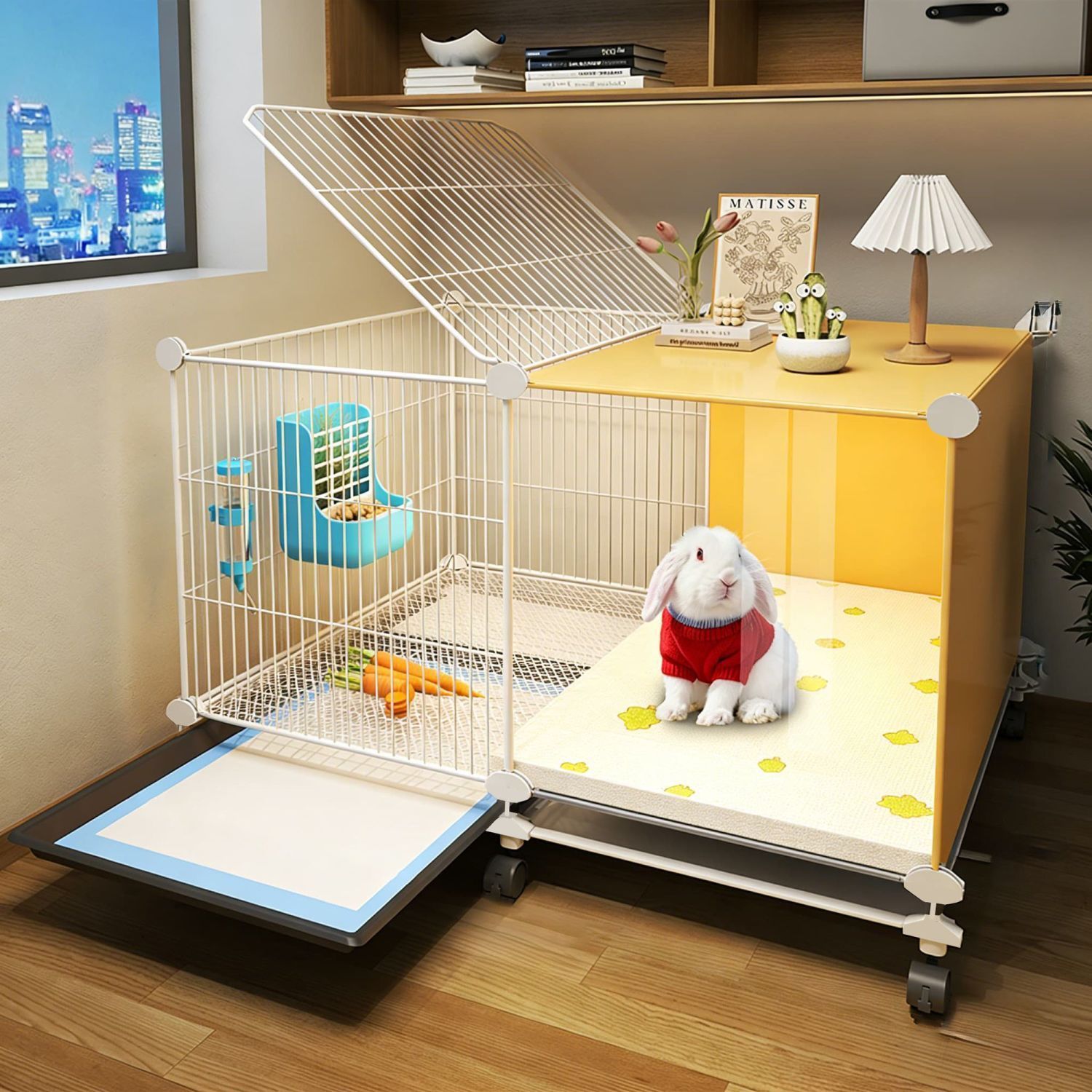 兔笼子家用室内专用大号带厕所兔子睡觉小窝豪华别墅宠物笼垂耳兔