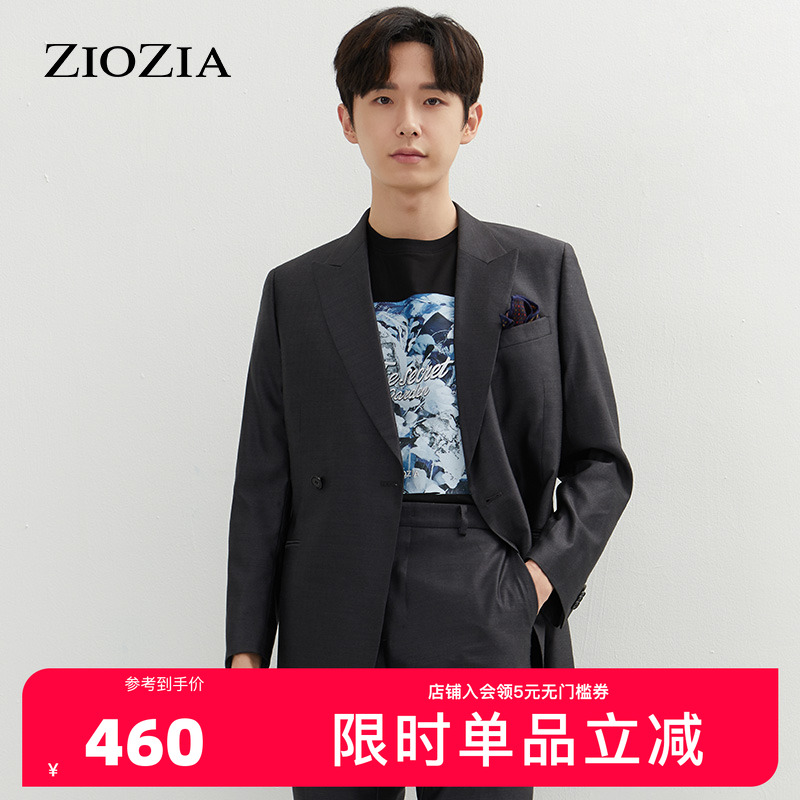 ZIOZIA春季男士商务单口枪驳领正装西服外套ZSB11101C
