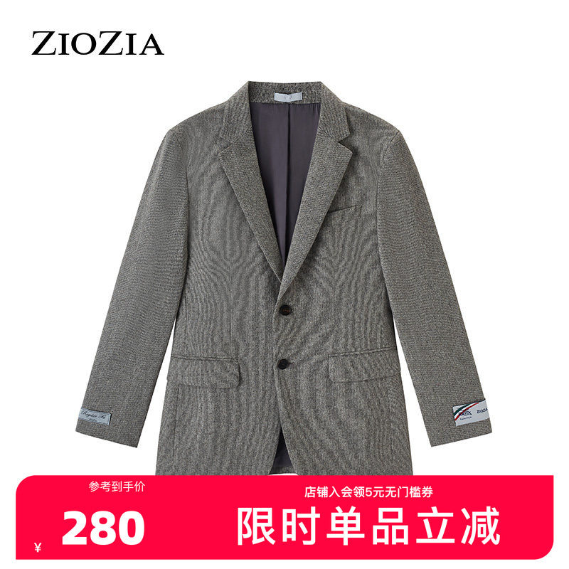 ZIOZIA秋季休闲西服男韩版青年羊毛混纺商务西便服ZKG13801M