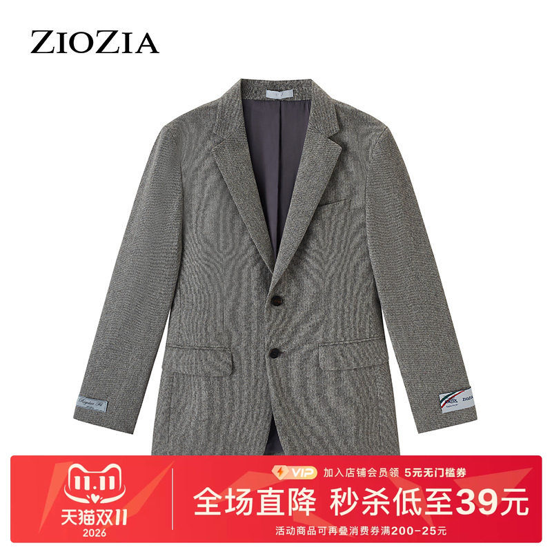 ZIOZIA秋季休闲西服男韩版青年羊毛混纺商务西便服ZKG13801M