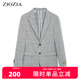 青年修身 休闲舒适男士 格纹西便服ZKG02271C 时尚 ZIOZIA夏季