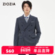 痞帅双排扣修身 ZIOZIA春季 羊毛混纺男商务西服正装 西服ZSB21106J