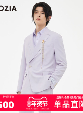 ZIOZIA春款商务男士单排扣西装时尚休闲新郎西服外套ZKG21204Q