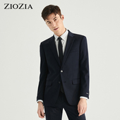 青年纯色修身 休闲舒适男士 西服ZSB01171J 时尚 ZIOZIA春季