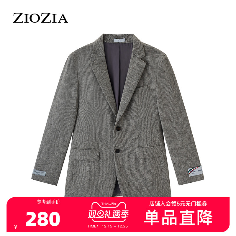 ZIOZIA秋季休闲西服男韩版青年羊毛混纺商务西便服ZKG13801M