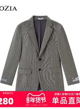 ZIOZIA秋季休闲西服男韩版青年羊毛混纺商务西便服ZKG13801M