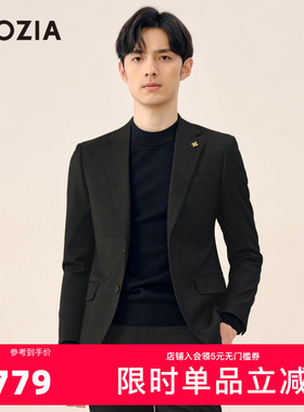 ZIOZIA男装秋季商务经典正装羊毛西服通勤西装ZSBC5X16