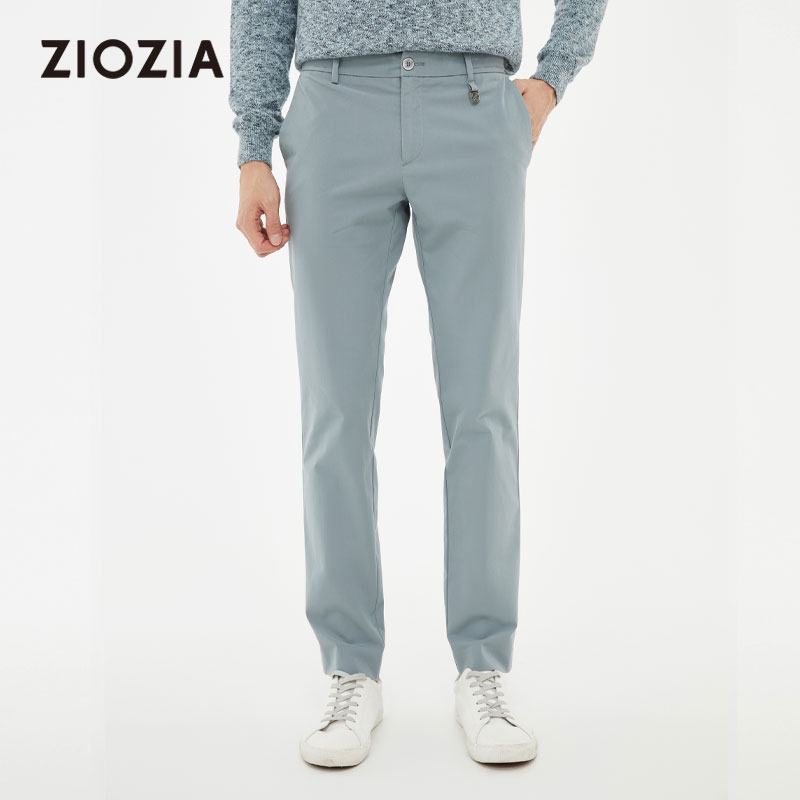 ZIOZIA春季时尚休闲舒适修身纯色长裤ZPP21163